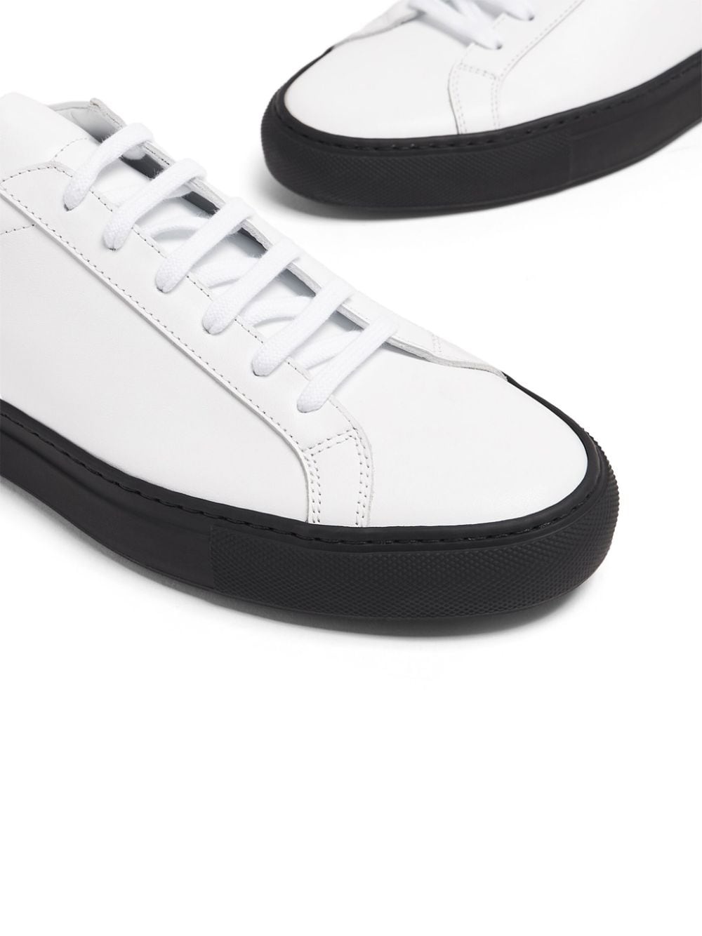 lace-up contrasting sole sneakers - 4