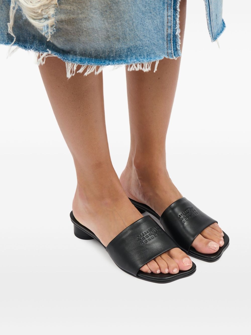 numbers-motif sandals - 6