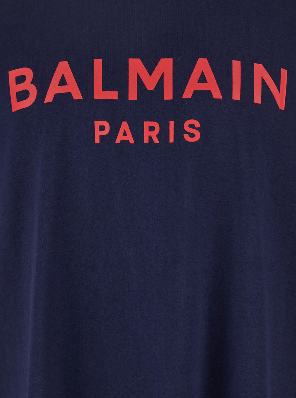 Balmain Men Blue Crewneck T-Shirt With Logo Lettering Print On The Front In Cotton Man - 3
