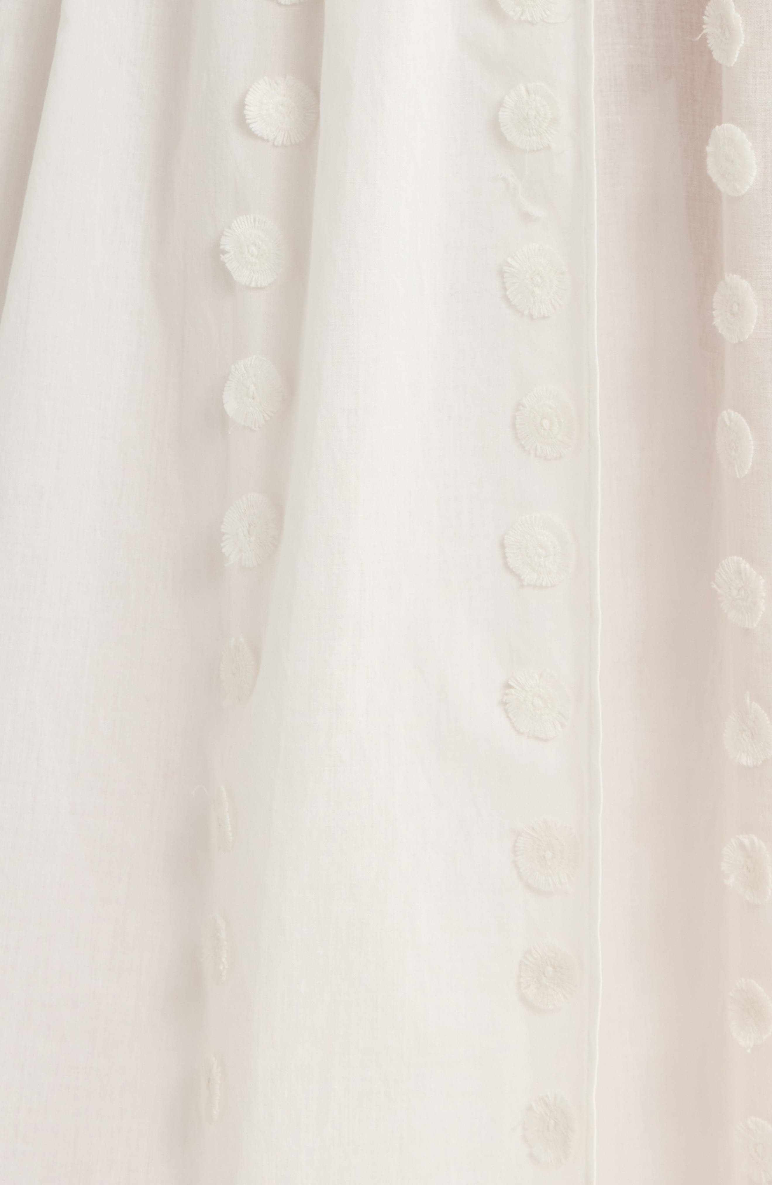 Ulla Johnson Kyla Floral Appliqué Cotton Cover-Up Wrap Skirt in Pristine at Nordstrom - 5