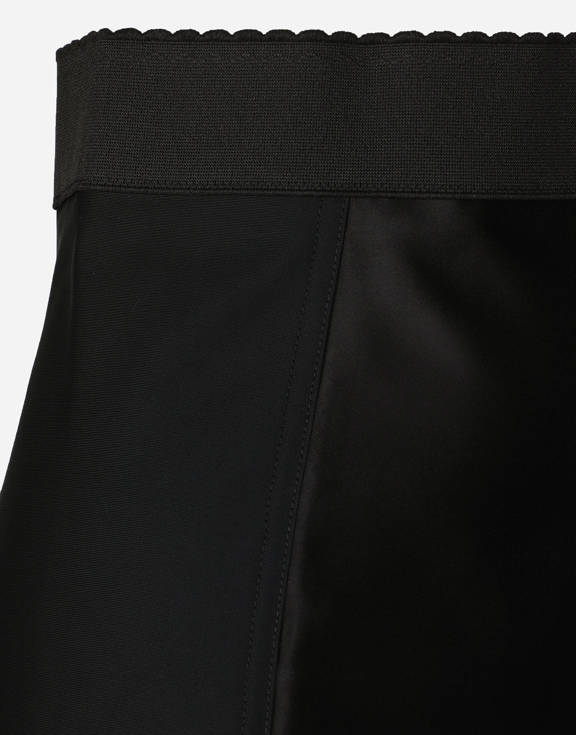Marquisette and lace miniskirt with corset details - 2