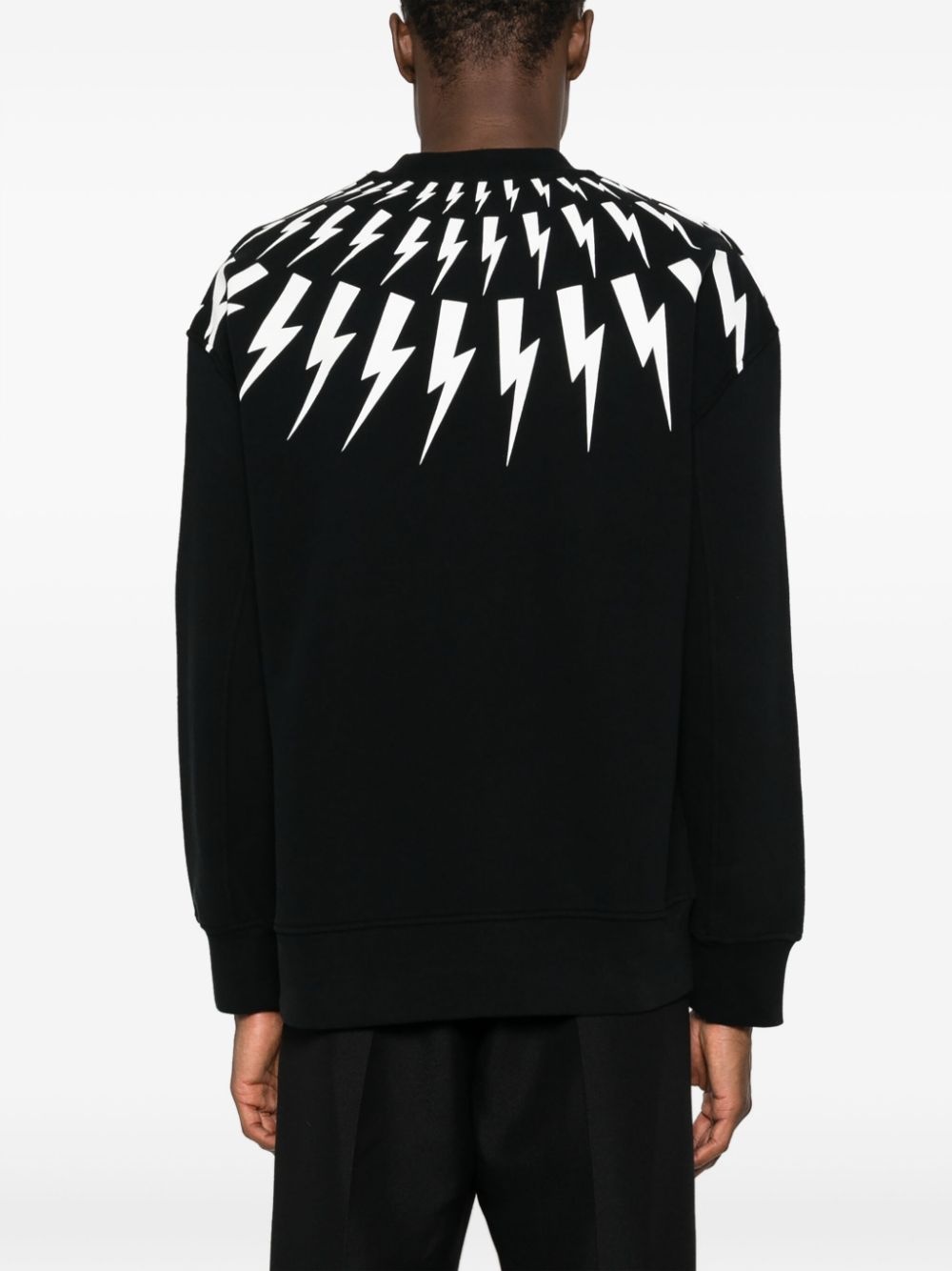 Thunderbolt-print cotton sweatshirt - 8