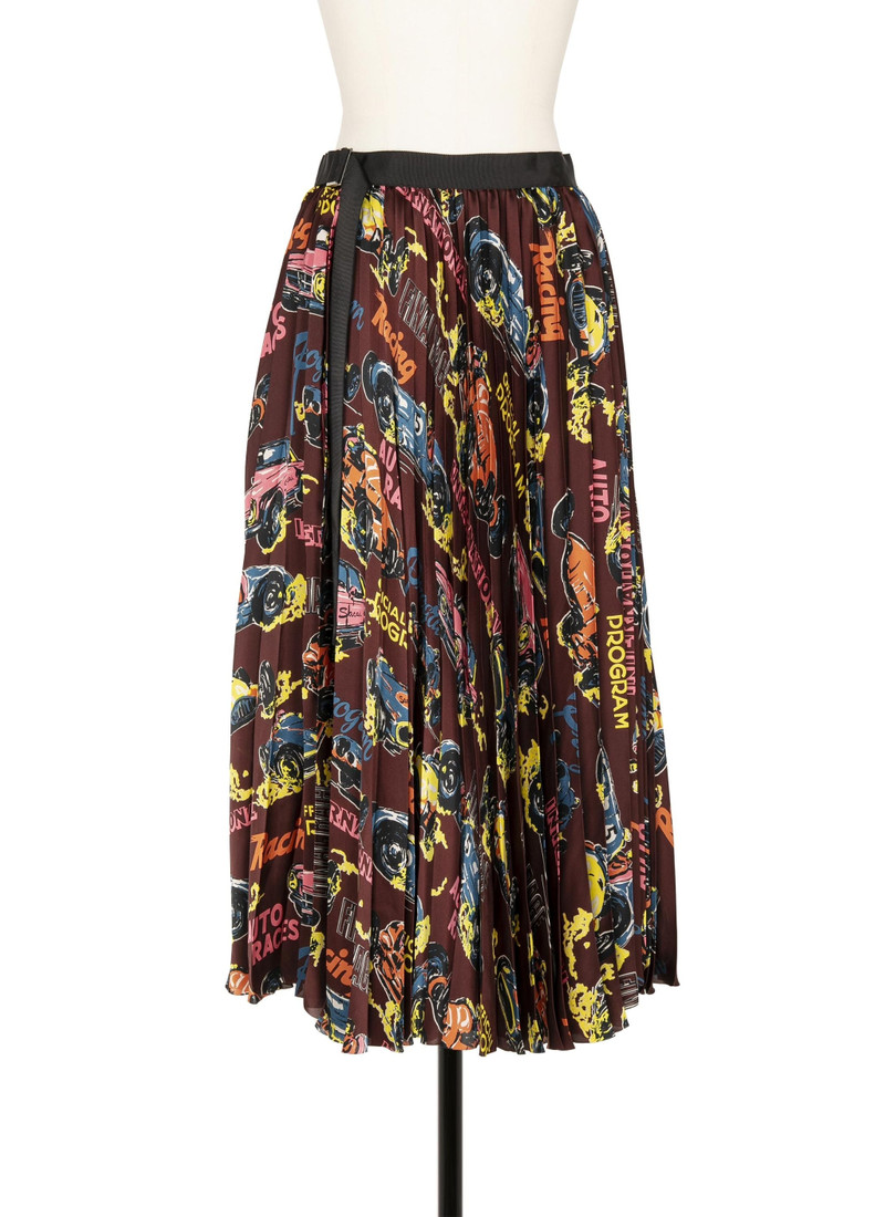 Car Race / Tropical Print Skirt 1
