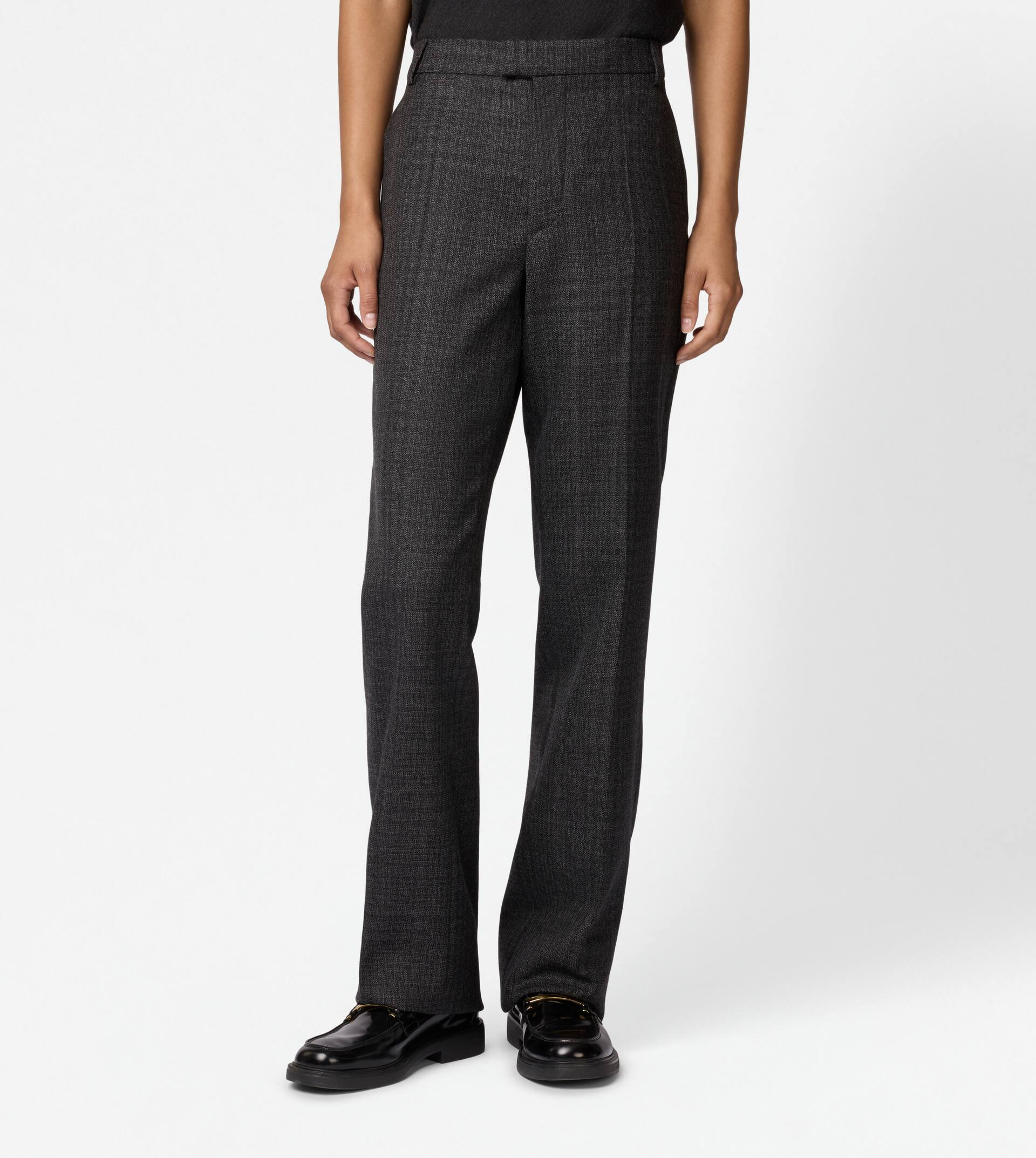 PANTS IN CHECKS WOOL - GREY, BLACK, WHITE - 3