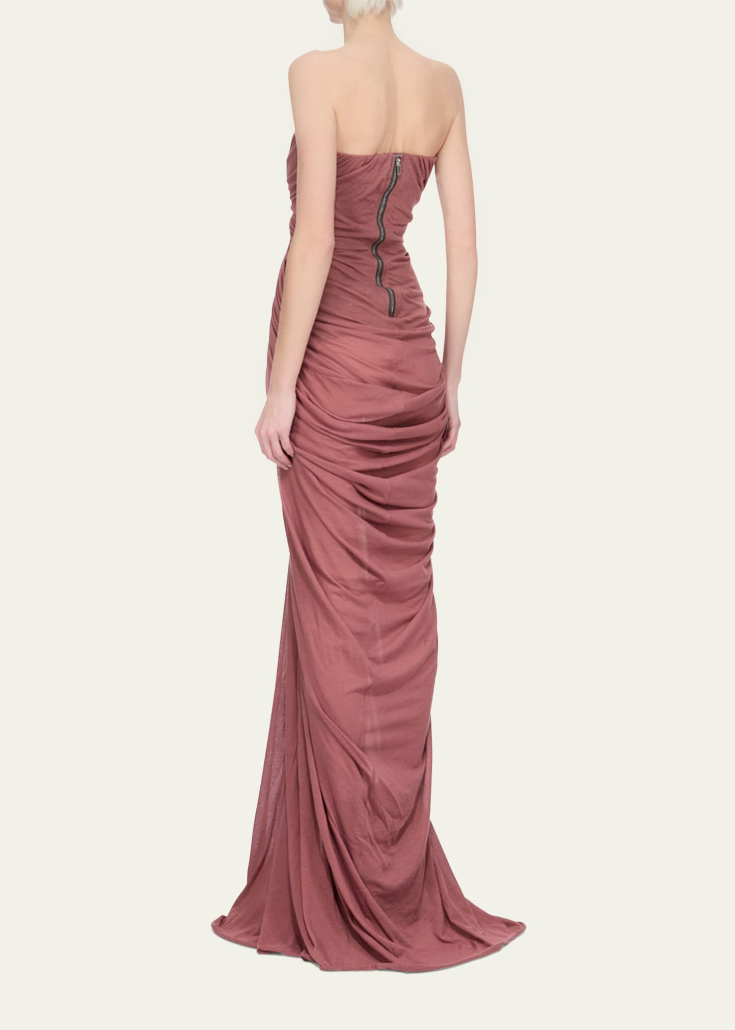 Strapless Draped Gown - 3