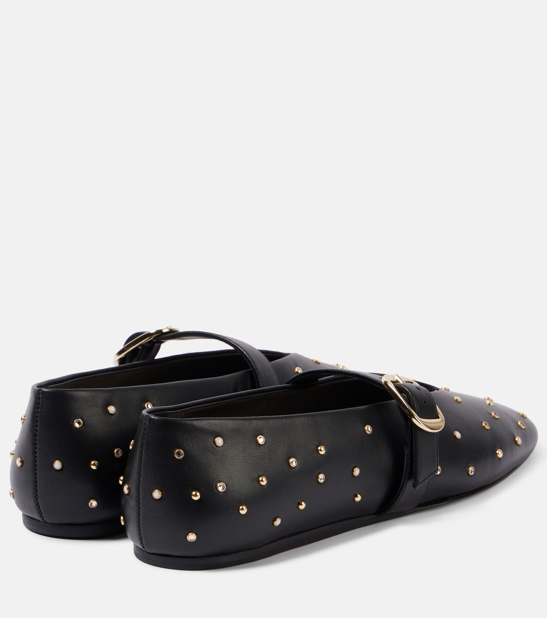 Stella embellished leather ballet flats - 2