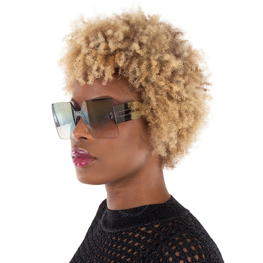 Dior DIORCLUB M5U Grey Gradient Gold Flash Shield Ladies Sunglasses CD40117U 16Z 143 - 2