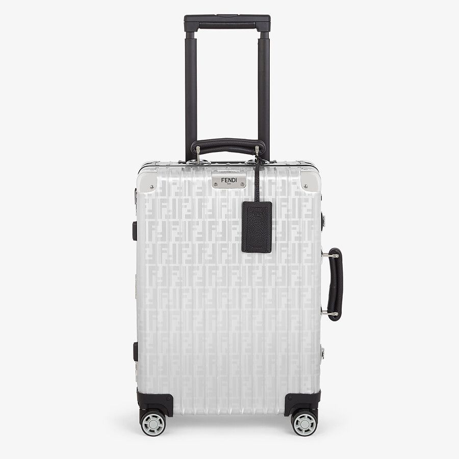 Aluminum trolley case with leather details - 1