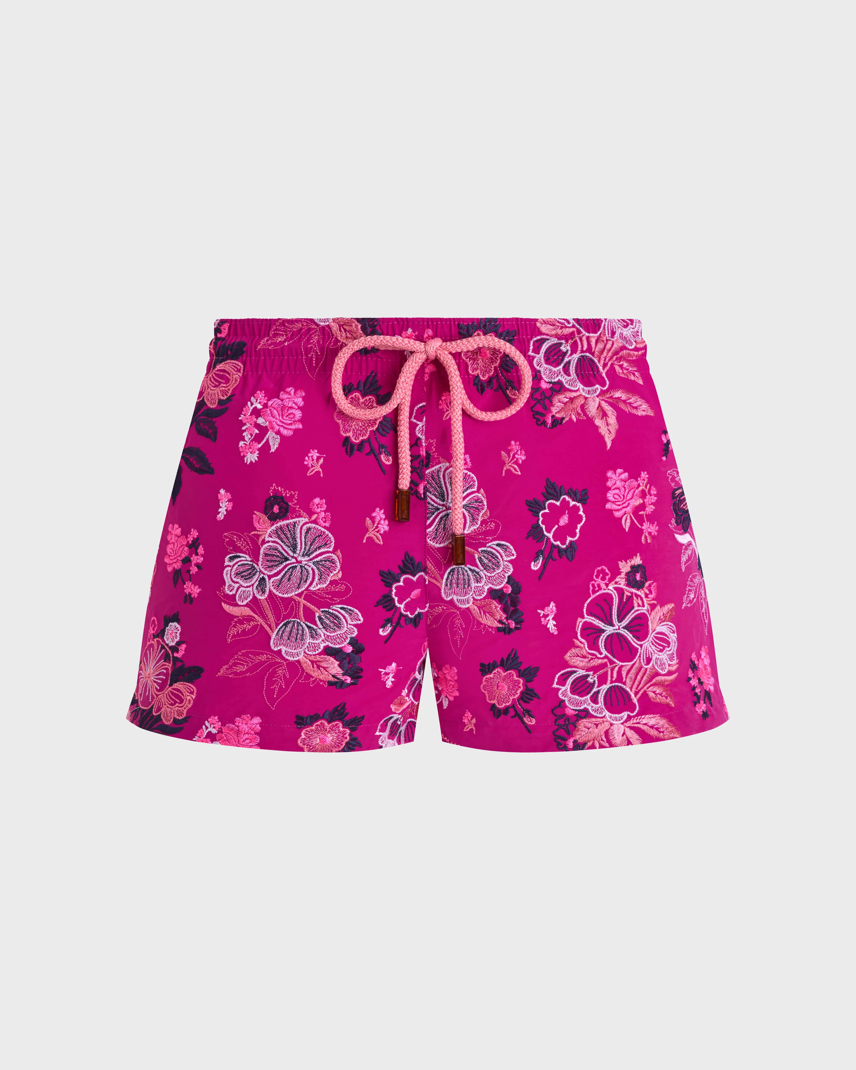 WOMEN SWIM SHORTS EMBROIEDERED FLOWERS - 1