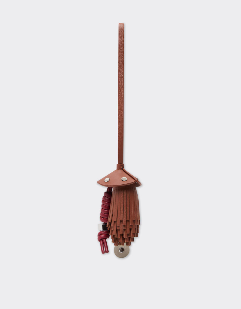 Nappa leather charm with scooby and fringes 4