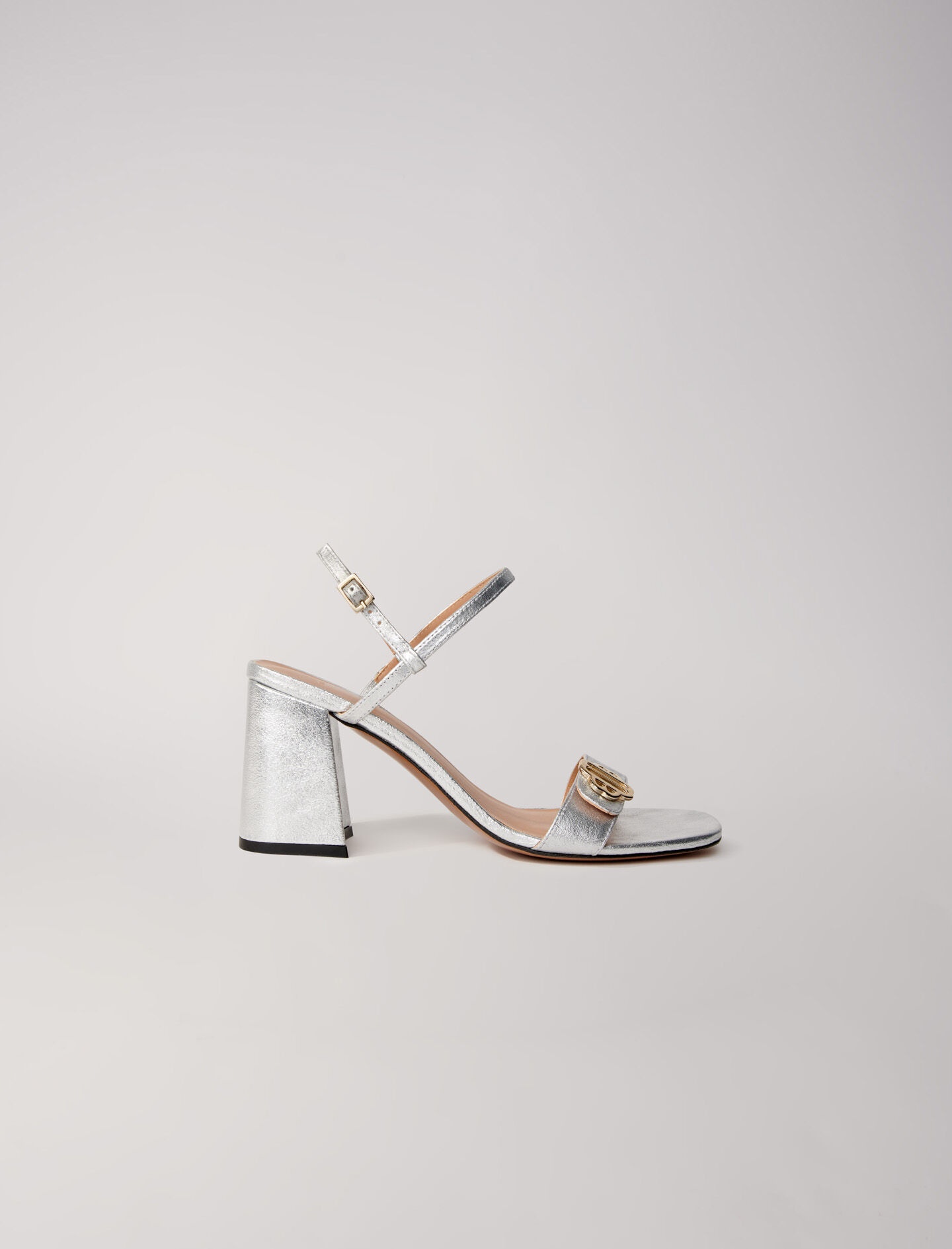 Metallic leather sandals - 1