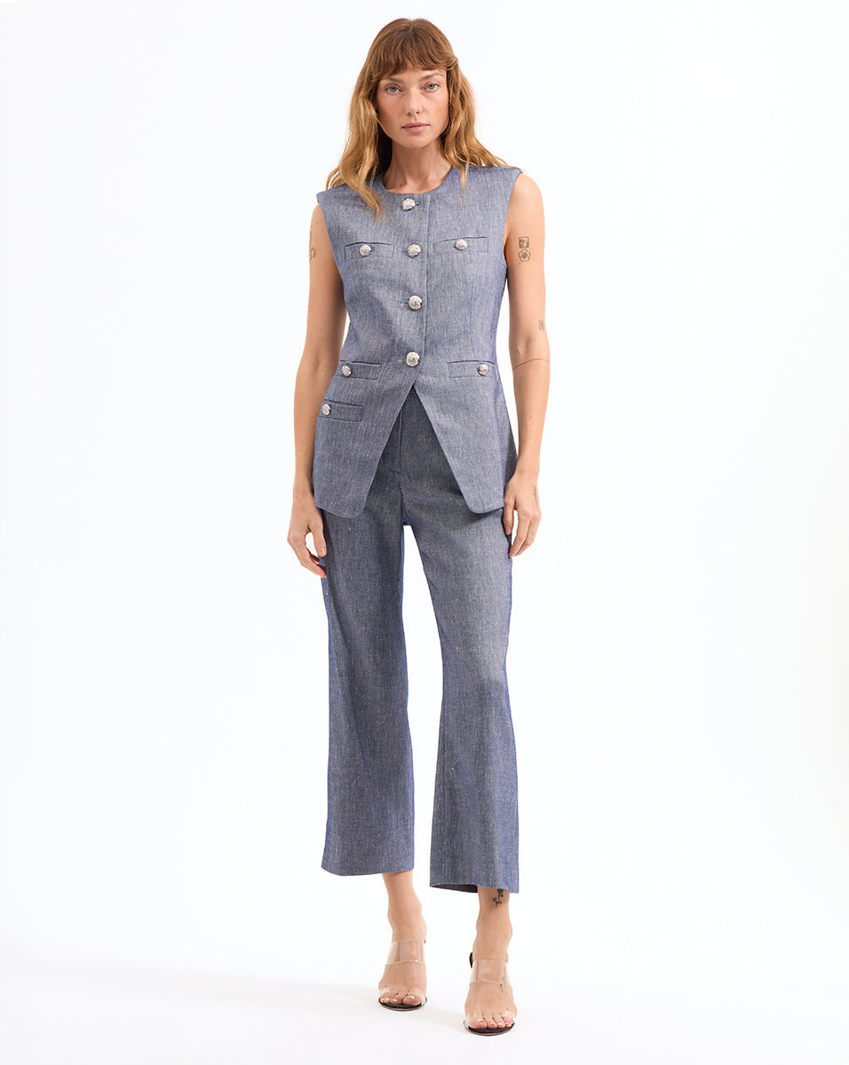 AUBRIE LINEN PANT - 8