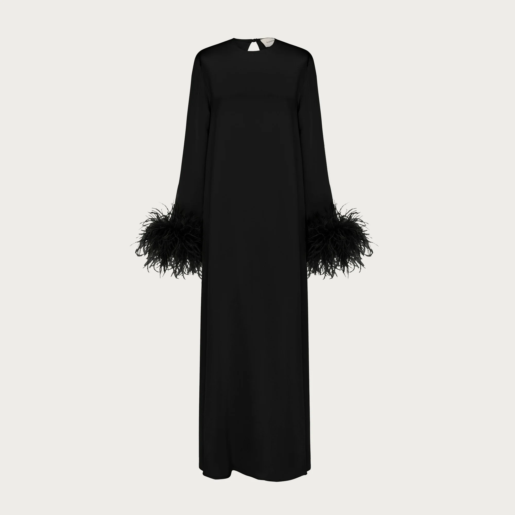 SLEEPER Suzi maxi dress with detachable feather boa - 1
