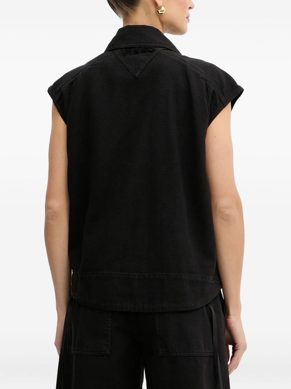 zip-fastening pocket gilet - 4