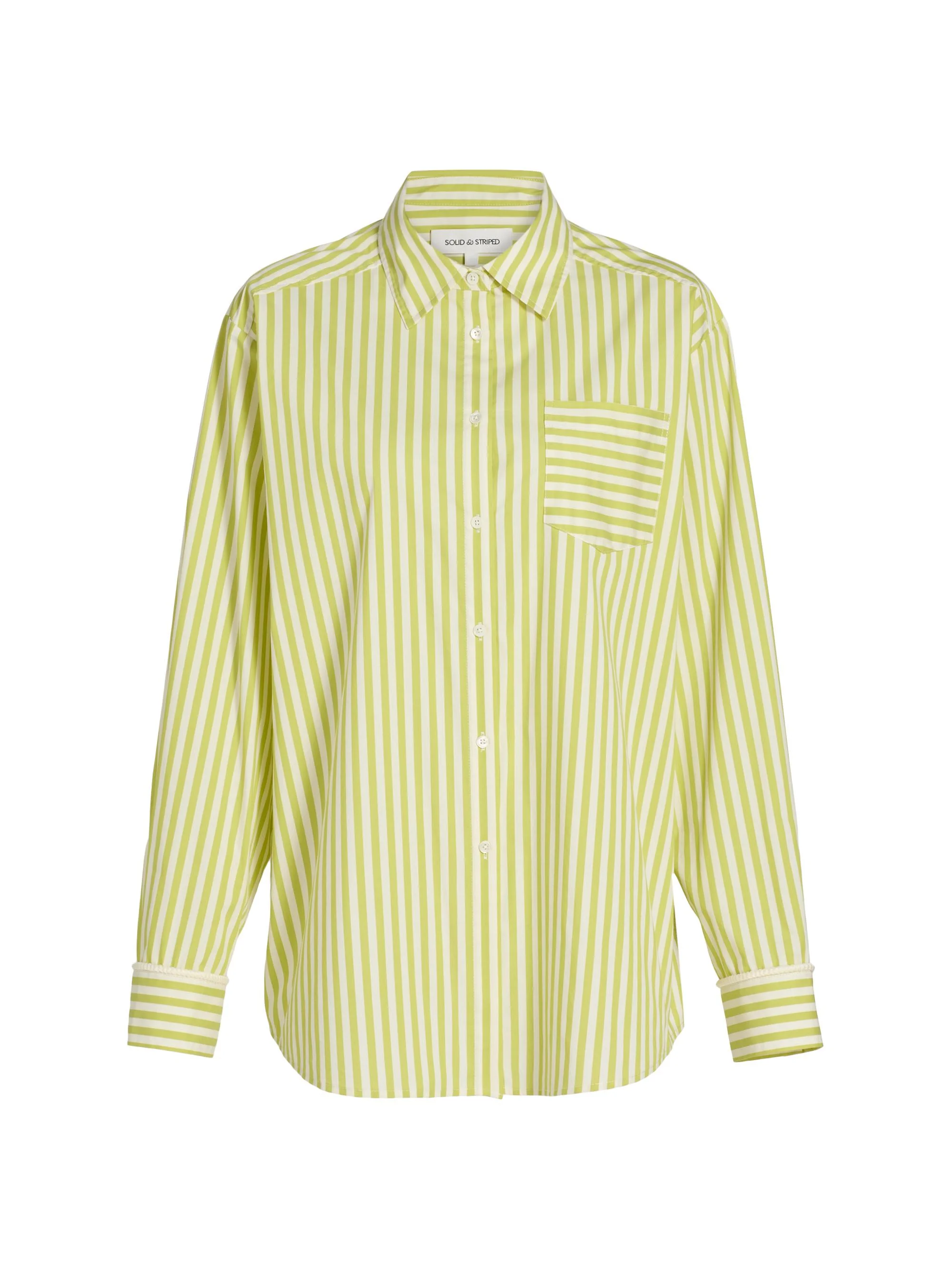 Women's The Avril Striped Cover-Up Shirt - Guava - 1