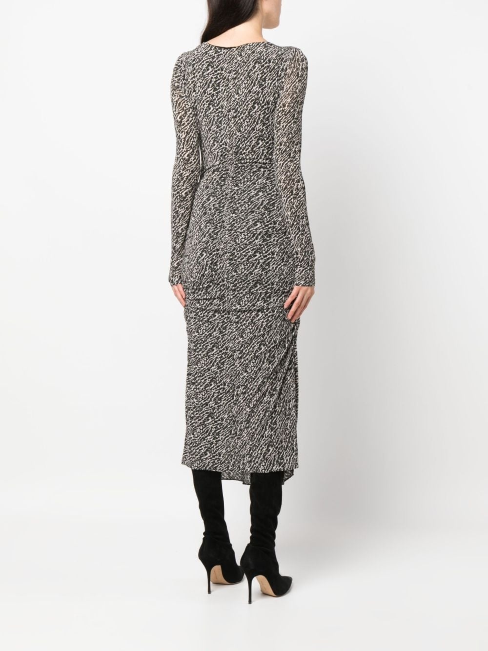 Laly abstract-pattern midi dress - 4