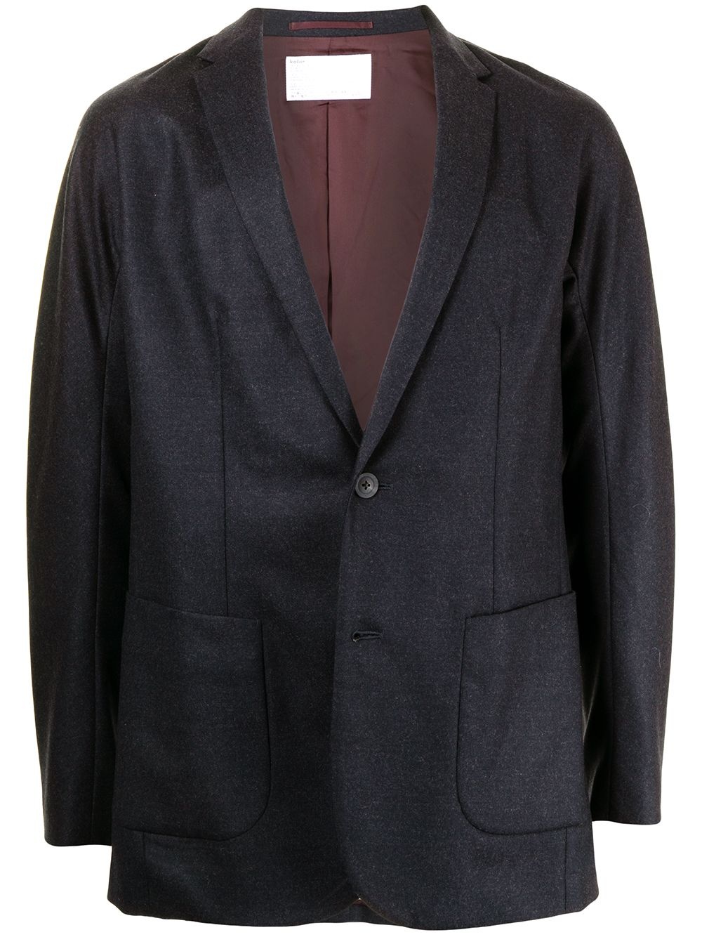 notched-lapels single-breasted blazer - 1