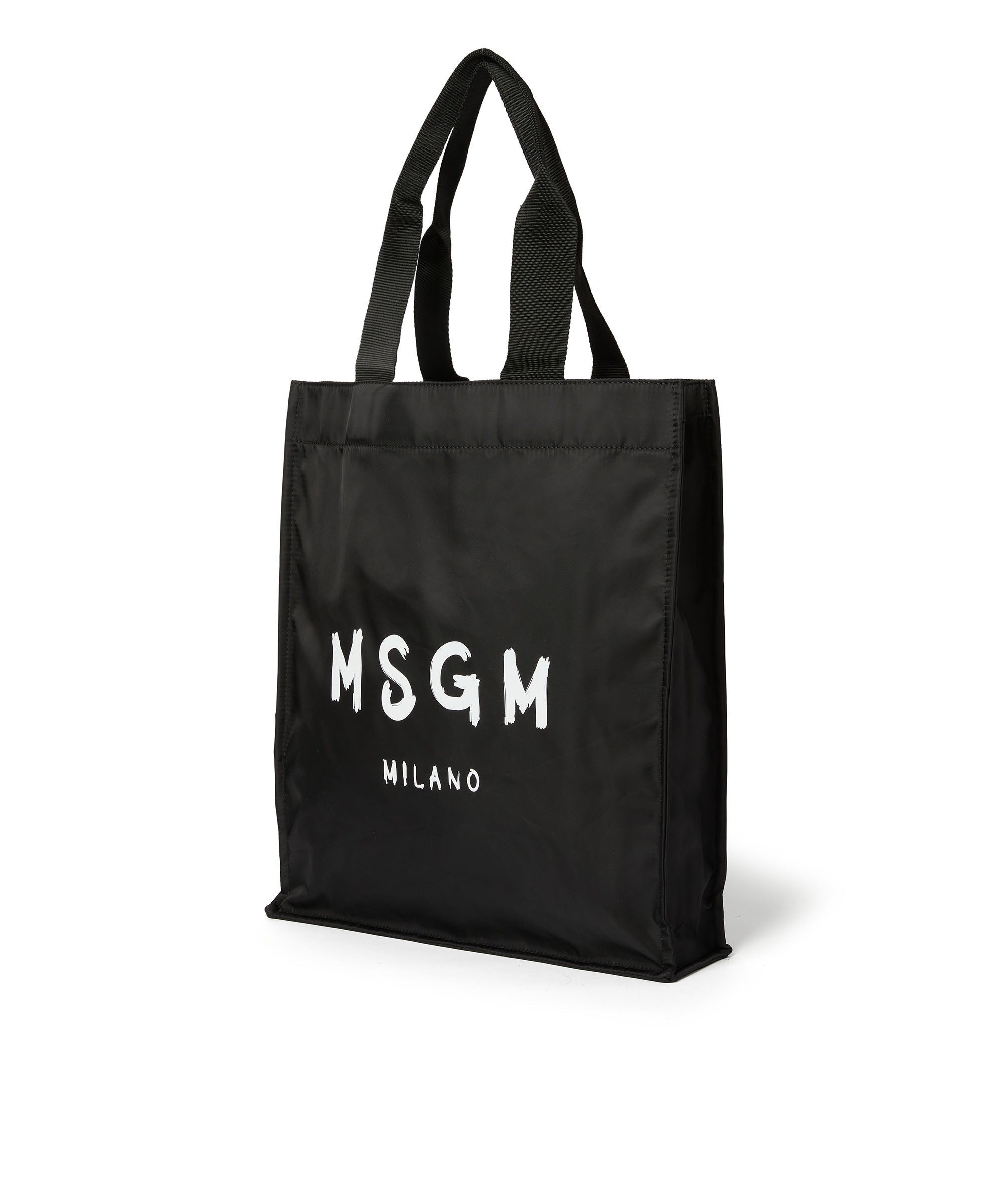 MSGM signature nylon tote bag with brush stroke logo - 3