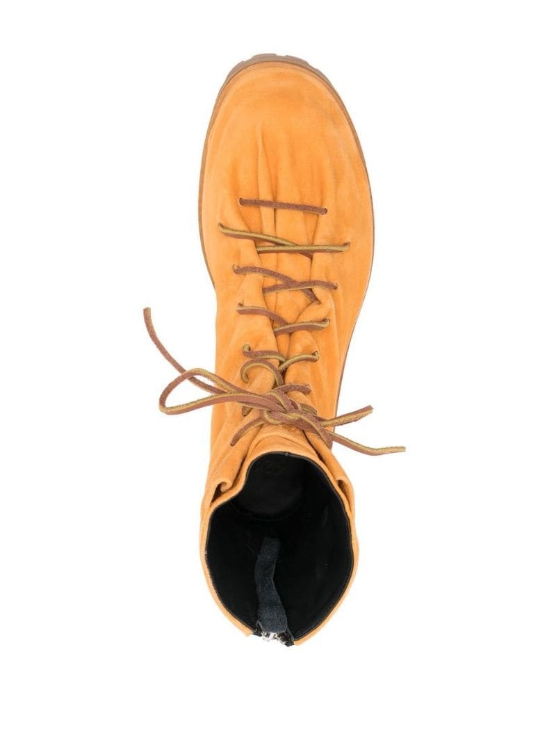 cold-suede laced boots - 4