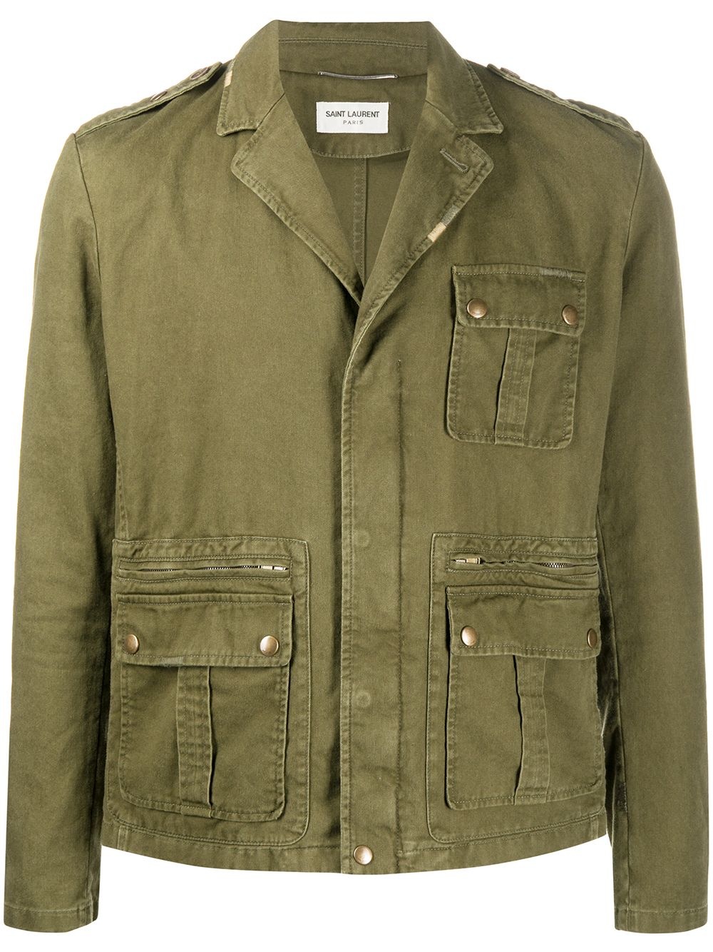 cargo-pocket military jacket - 1