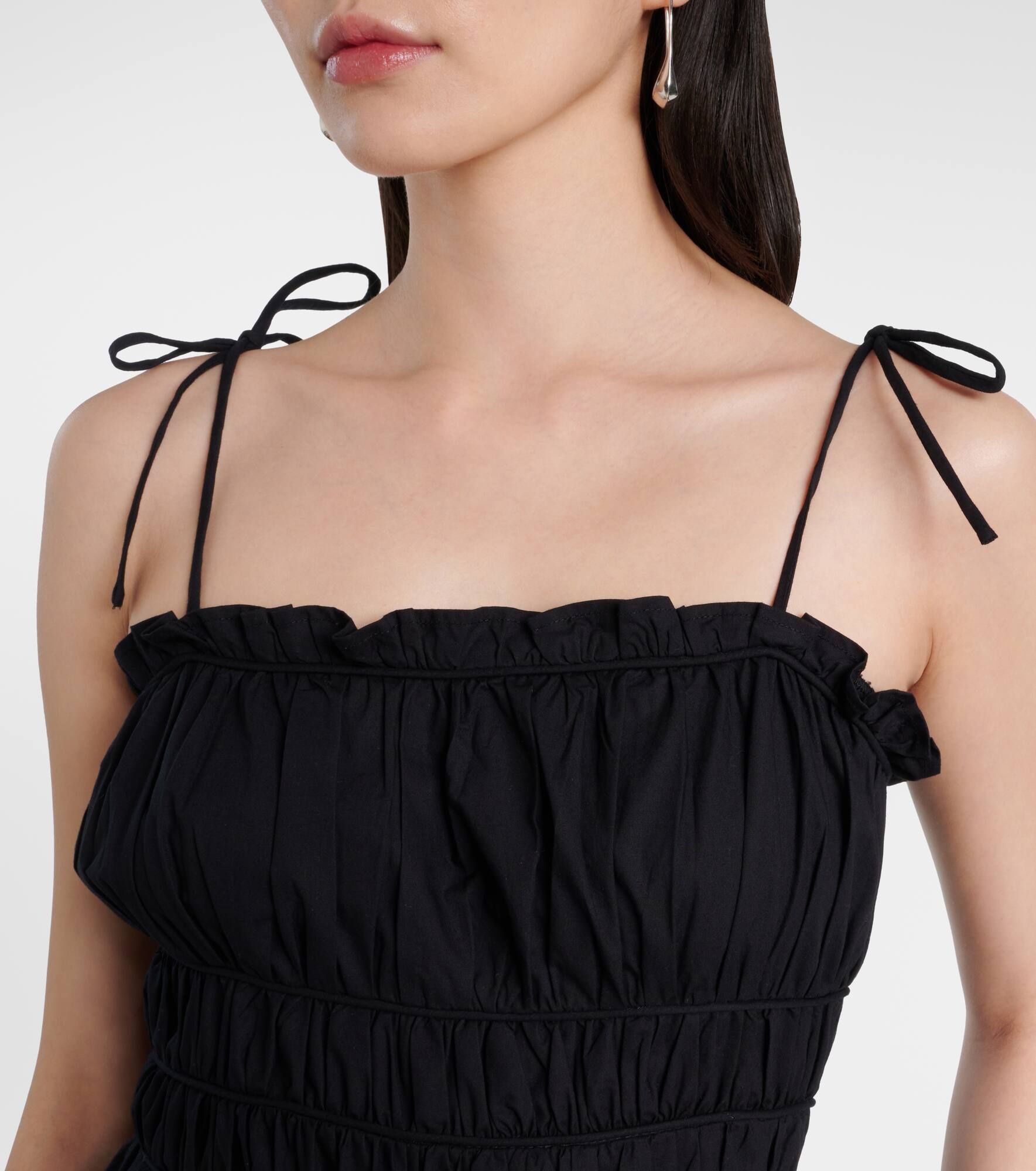 Ophelia smocked cotton midi dress - 4