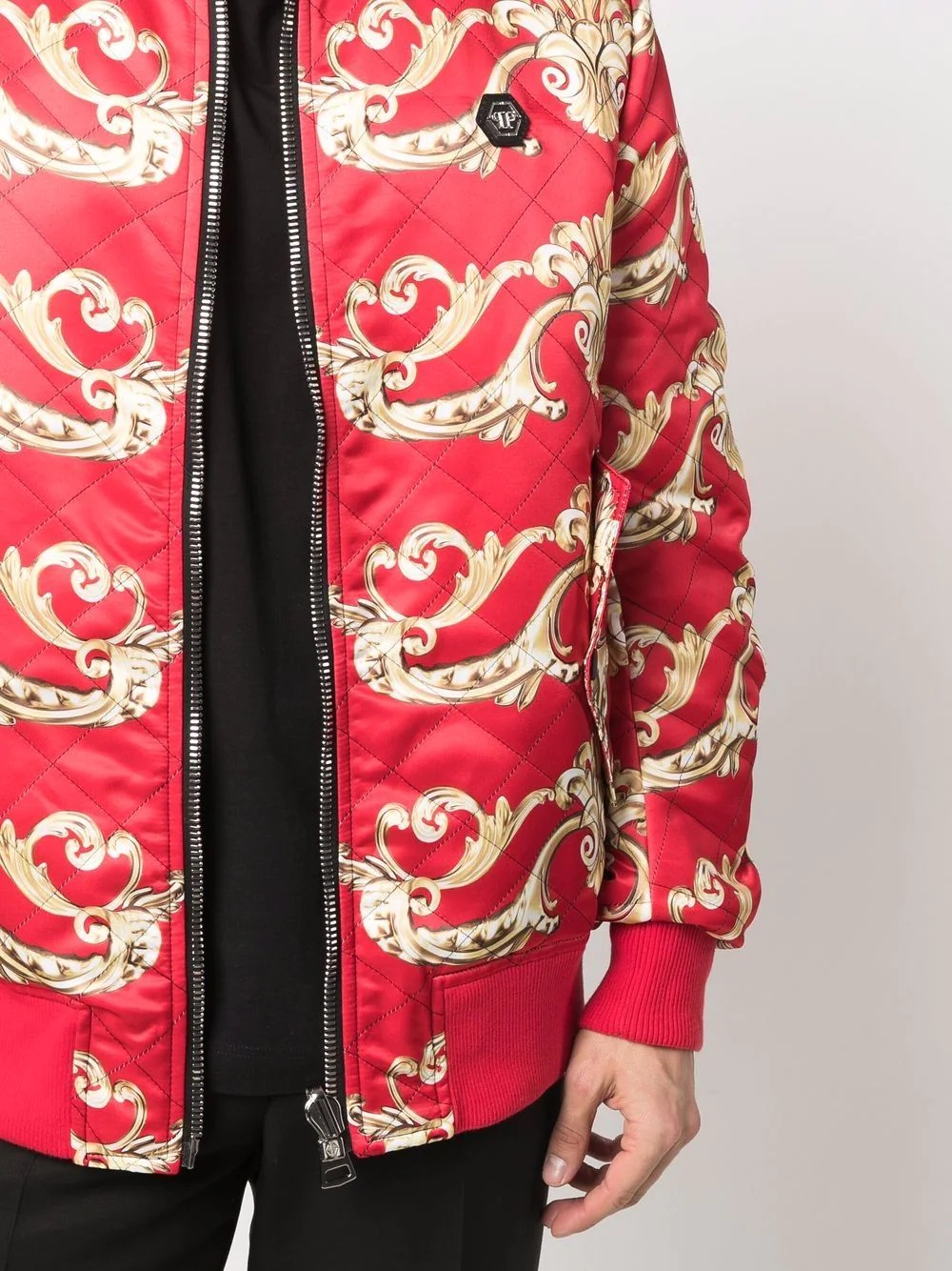 baroque pattern-print bomber jacket - 5