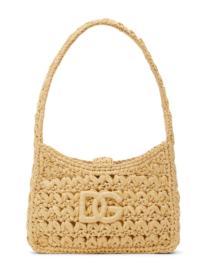 3.5 raffia shoulder bag - 1