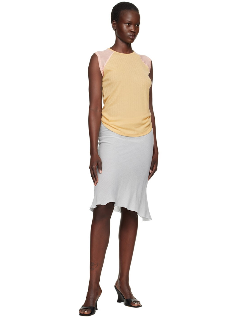 BASERANGE Beige & Pink Gene Tank Top outlook