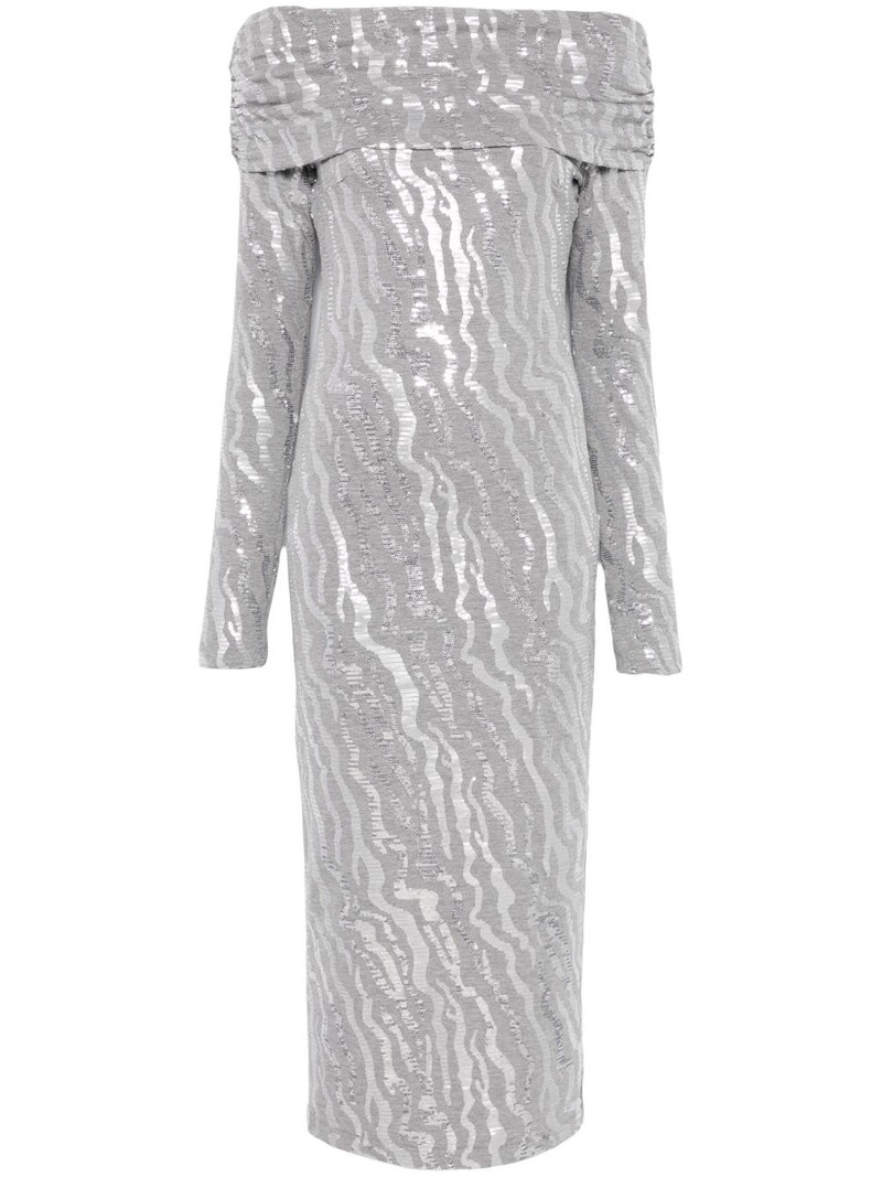sequinned midi dress 1