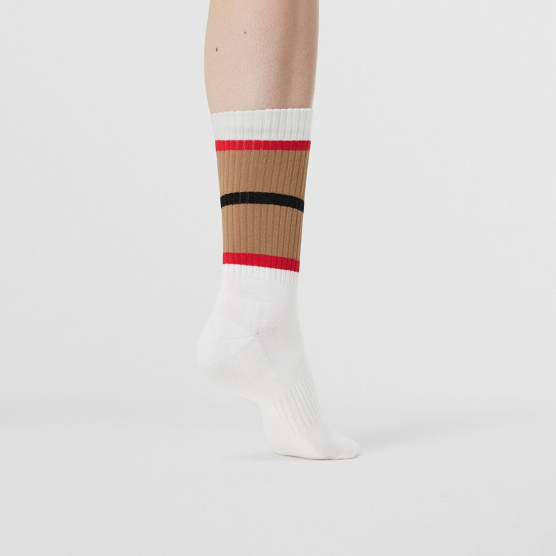 Stripe Detail Stretch Cotton Blend Socks 3