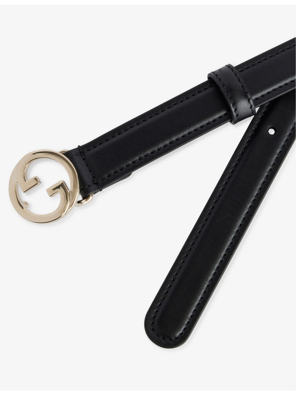 Blondie logo-buckle leather belt - 2