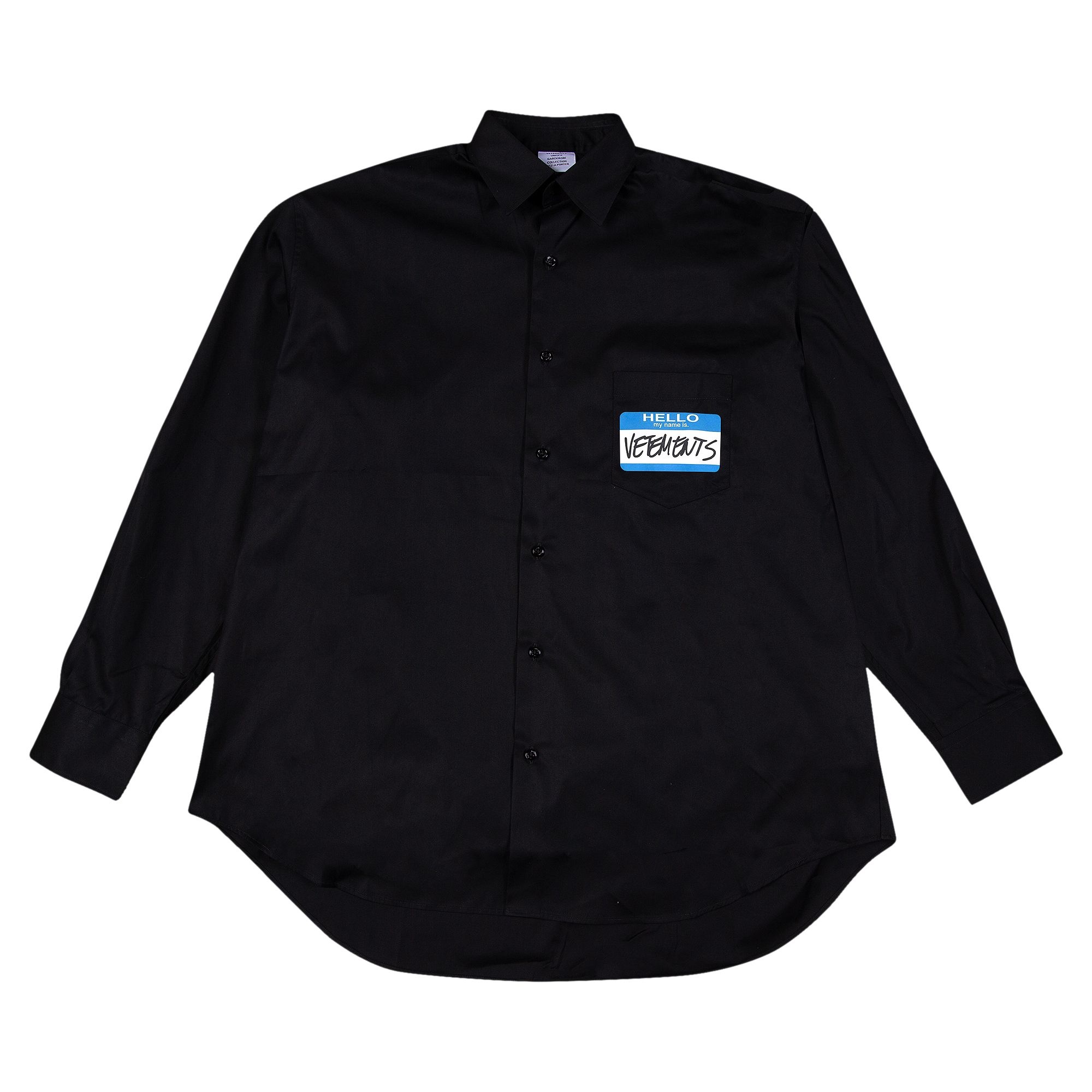 Vetements My Name Is Shirt 'Black' - 1