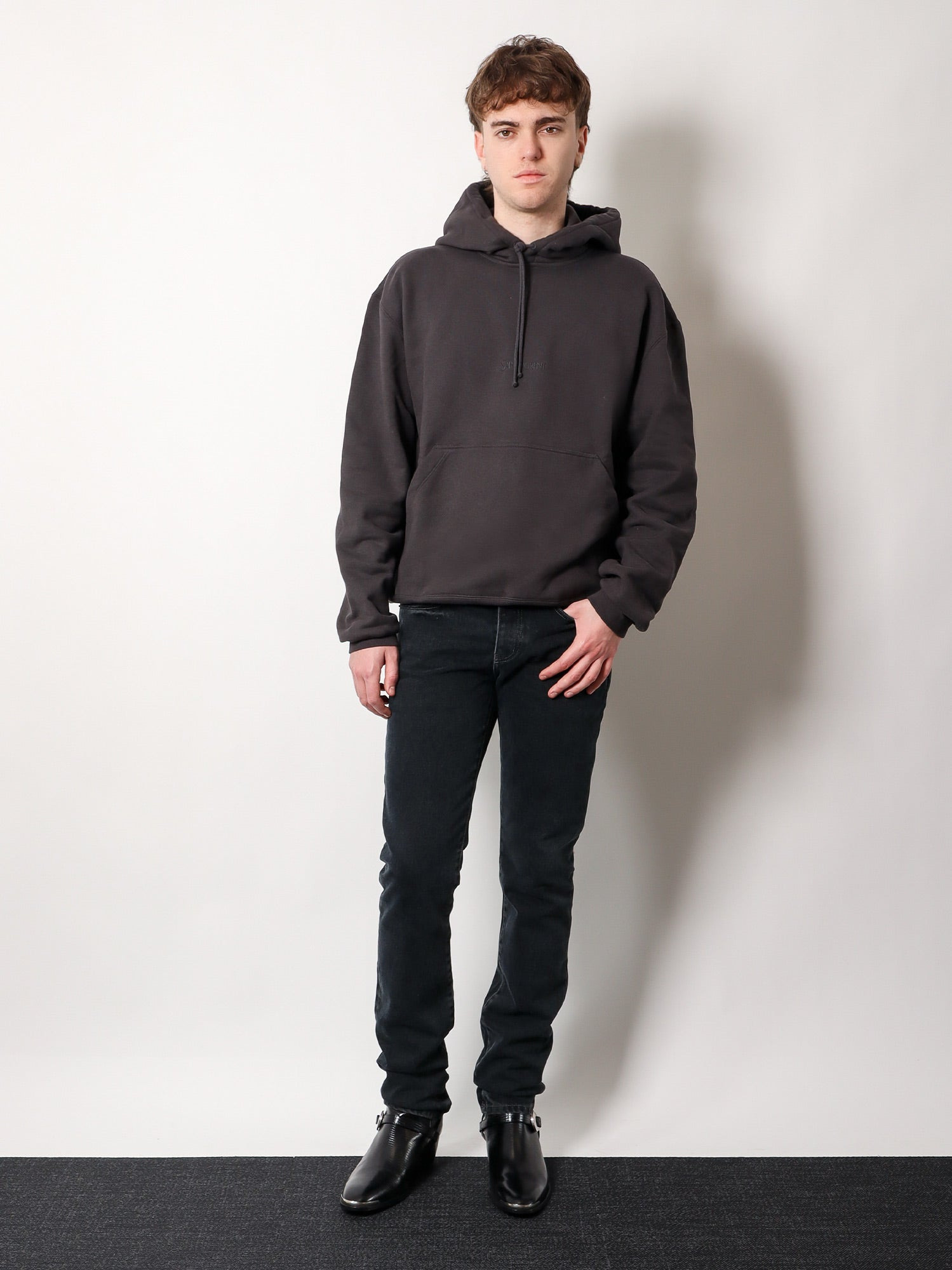 Saint Laurent Organic Cotton Sweatshirt With Frontal Logo Embroidery - 2
