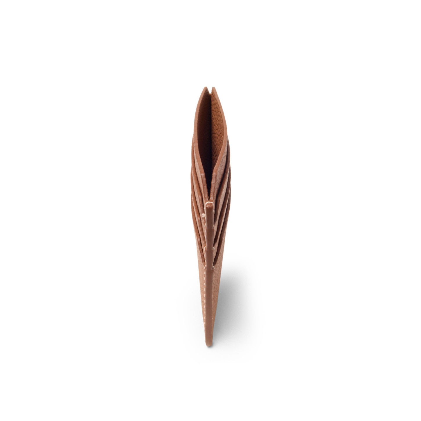 Light brown tumbled leather credit card holder - 4