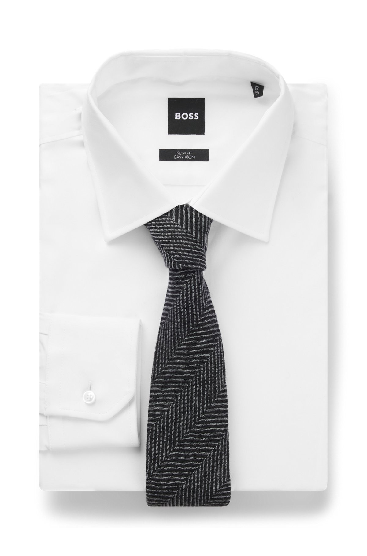JACQUARD-STRUCTURE TIE IN WOOL - 3