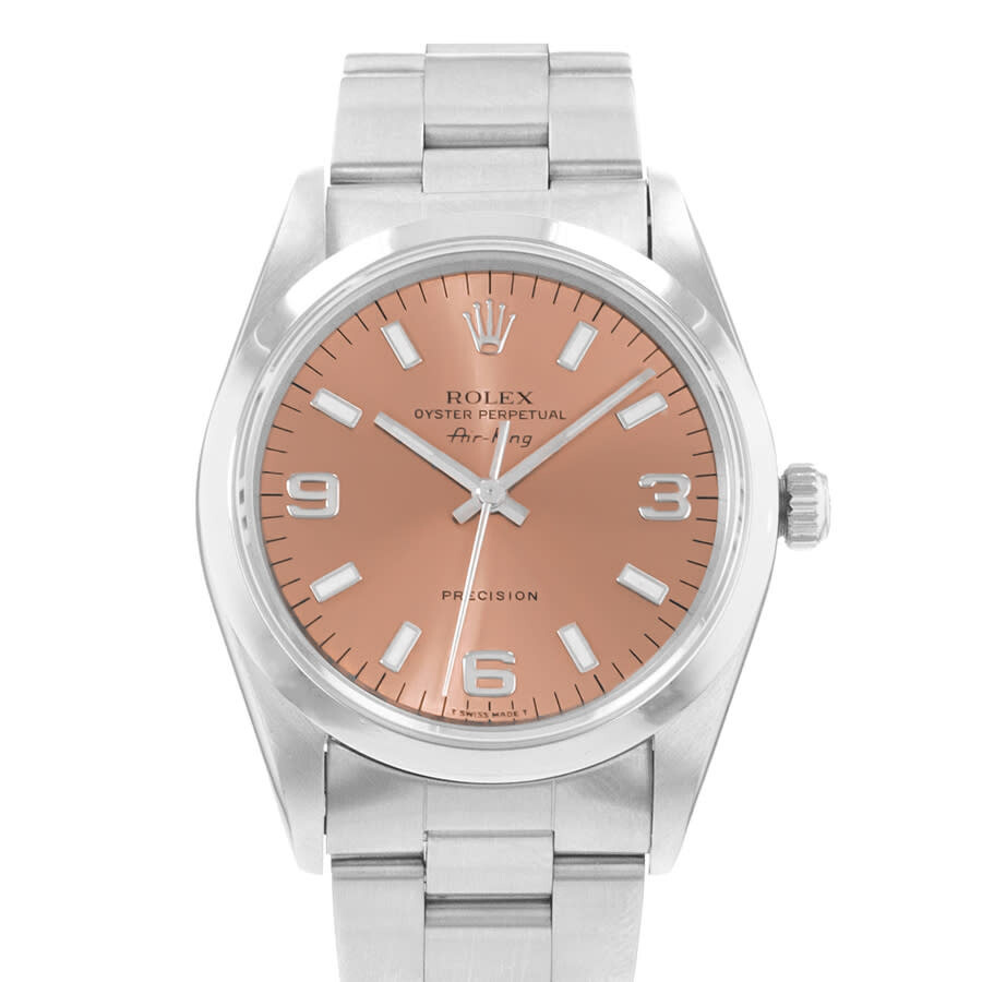Pre-owned Rolex Air King 34 Automatic Chronometer Pink Dial Men's Watch 14000 PSO - 1