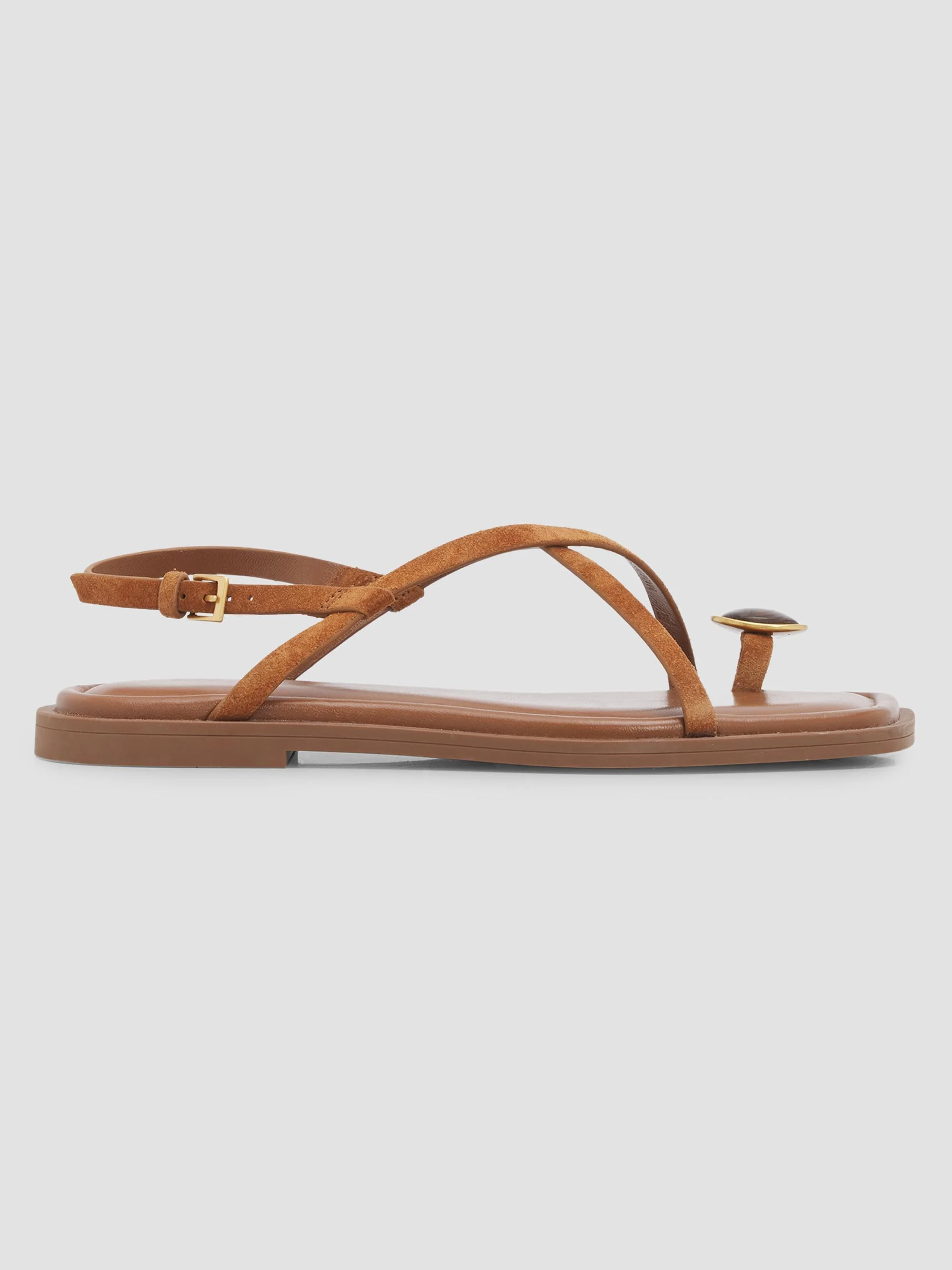 Women's Remi Suede Flat Sandals - Umber Suede - 1