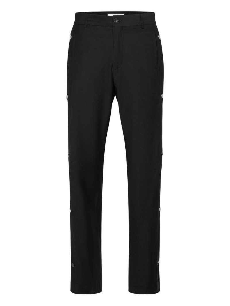 monogram-insert straight-leg trousers 1