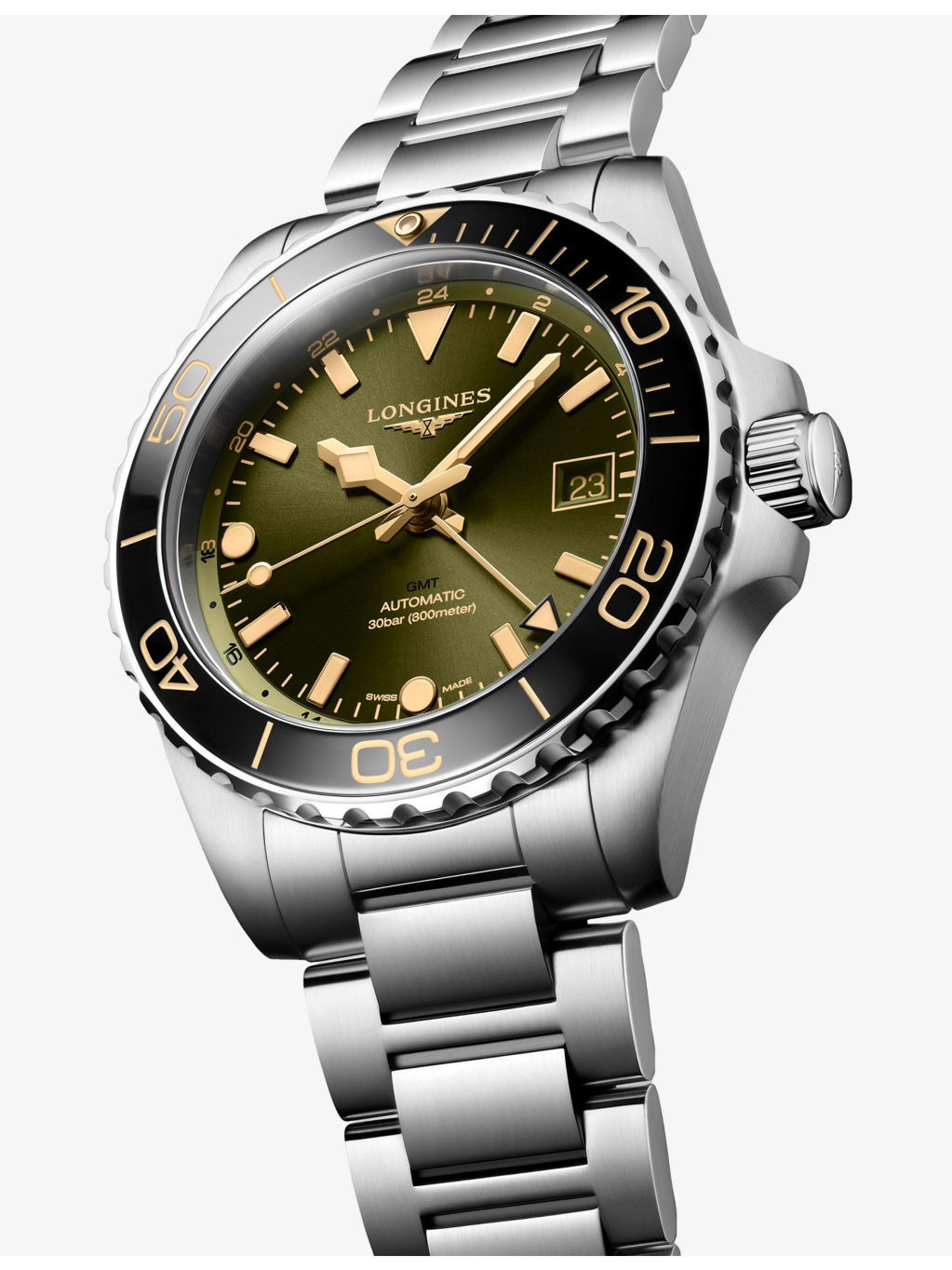 HydroConquest GMT Stainless-Steel Automatic Watch - 2
