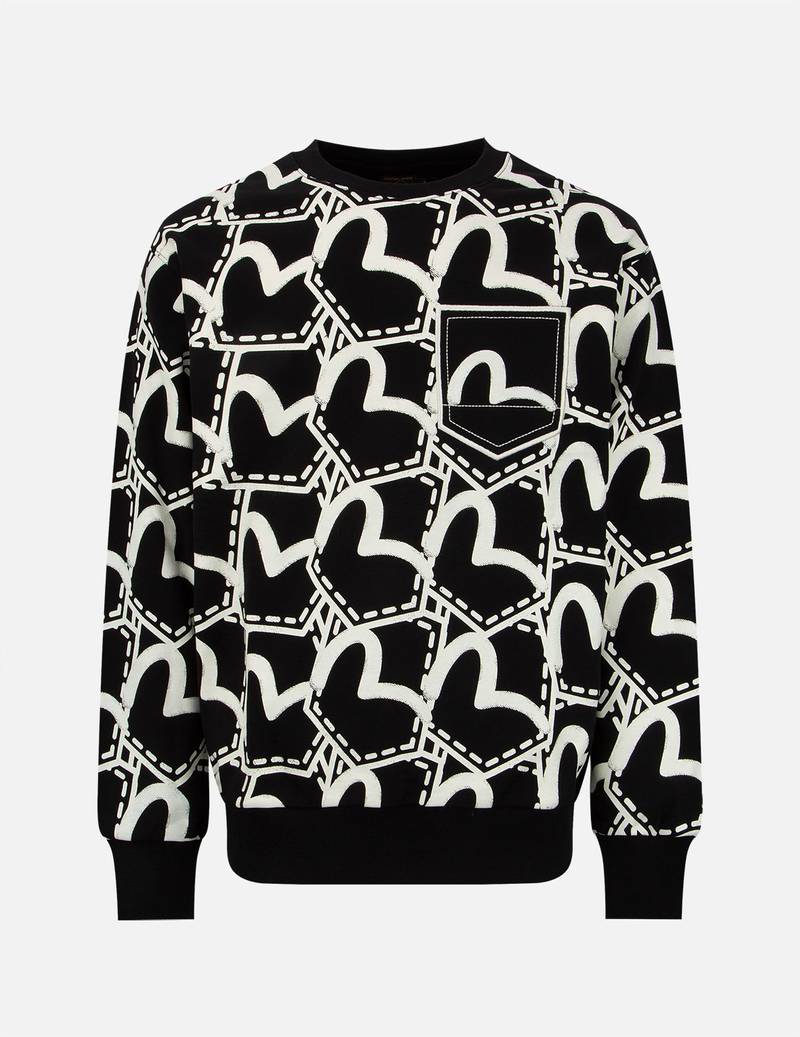 ALLOVER SEAGULL POCKET GRAPHIC PRINT SWEATSHIRT 1