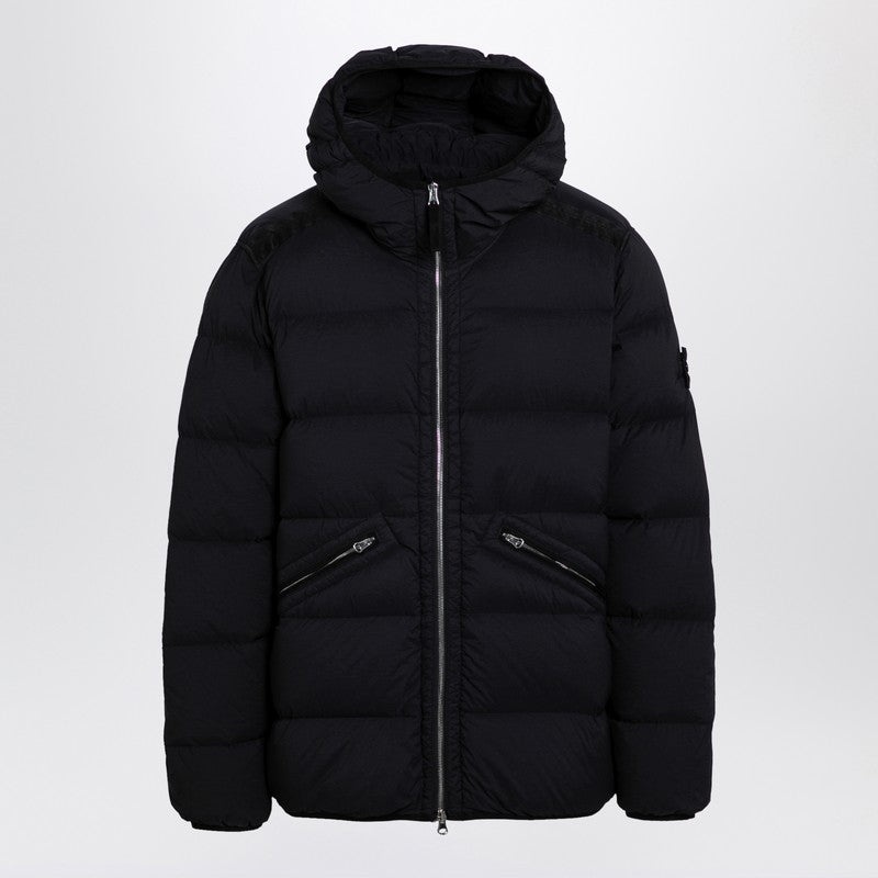 Stone Island Black Padded Jacket With Zip Men - 1