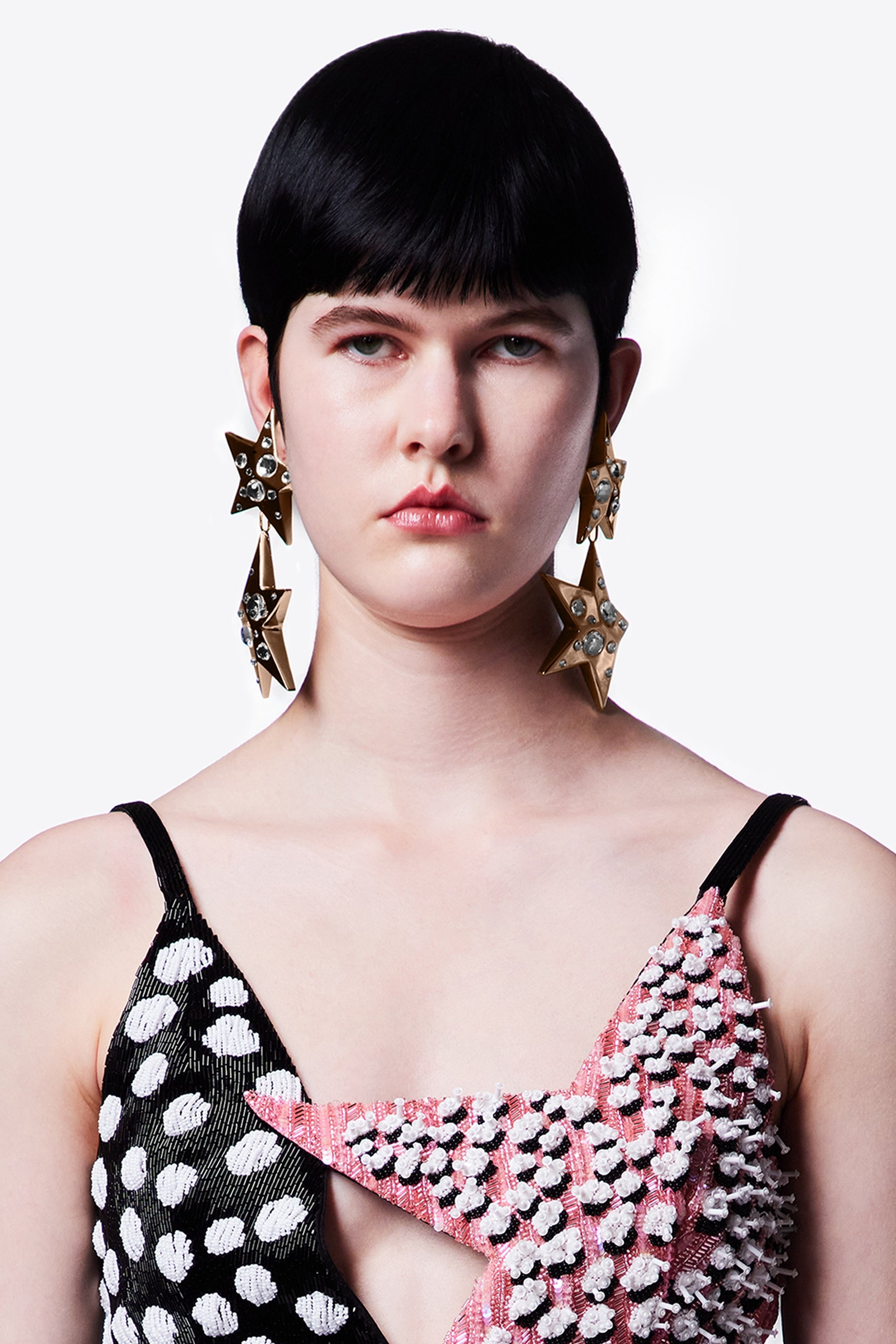 CRYSTAL STAR DROP EARRING - 3