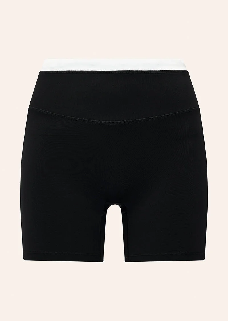 RAPID 5" POCKET BIKE SHORT IN BLACK & WHITE - 1
