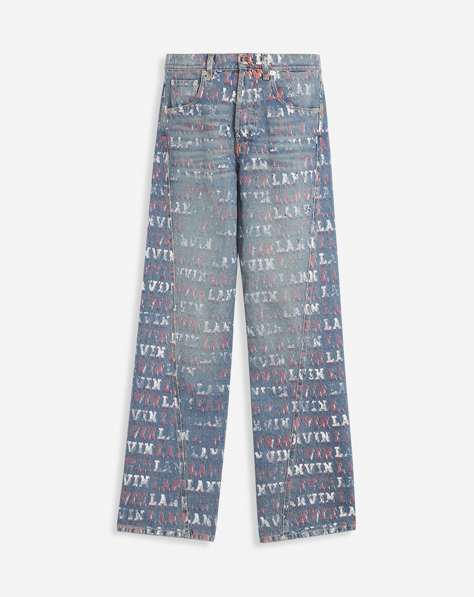 LANVIN X FUTURE STRAIGHT FIT PRINTED PANTS FOR MEN - 1