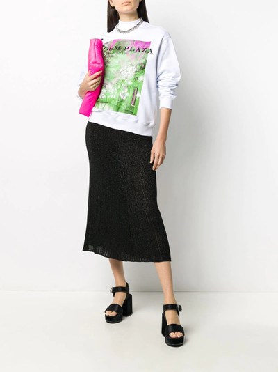 MSGM ribbed midi skirt outlook