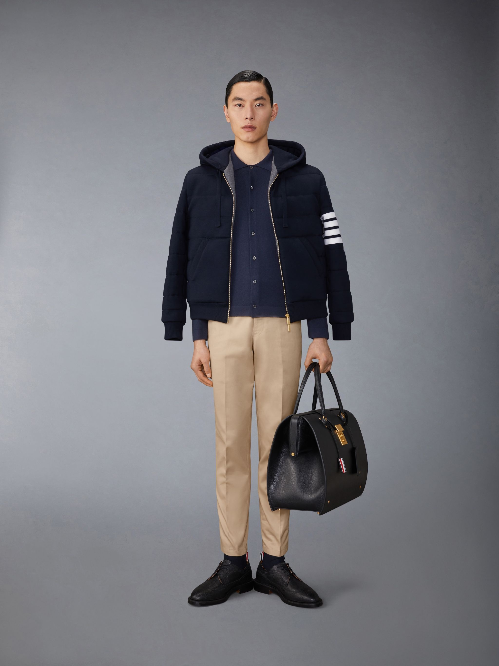 Cashmere Jersey Stitch 4-Bar Shirt - 3