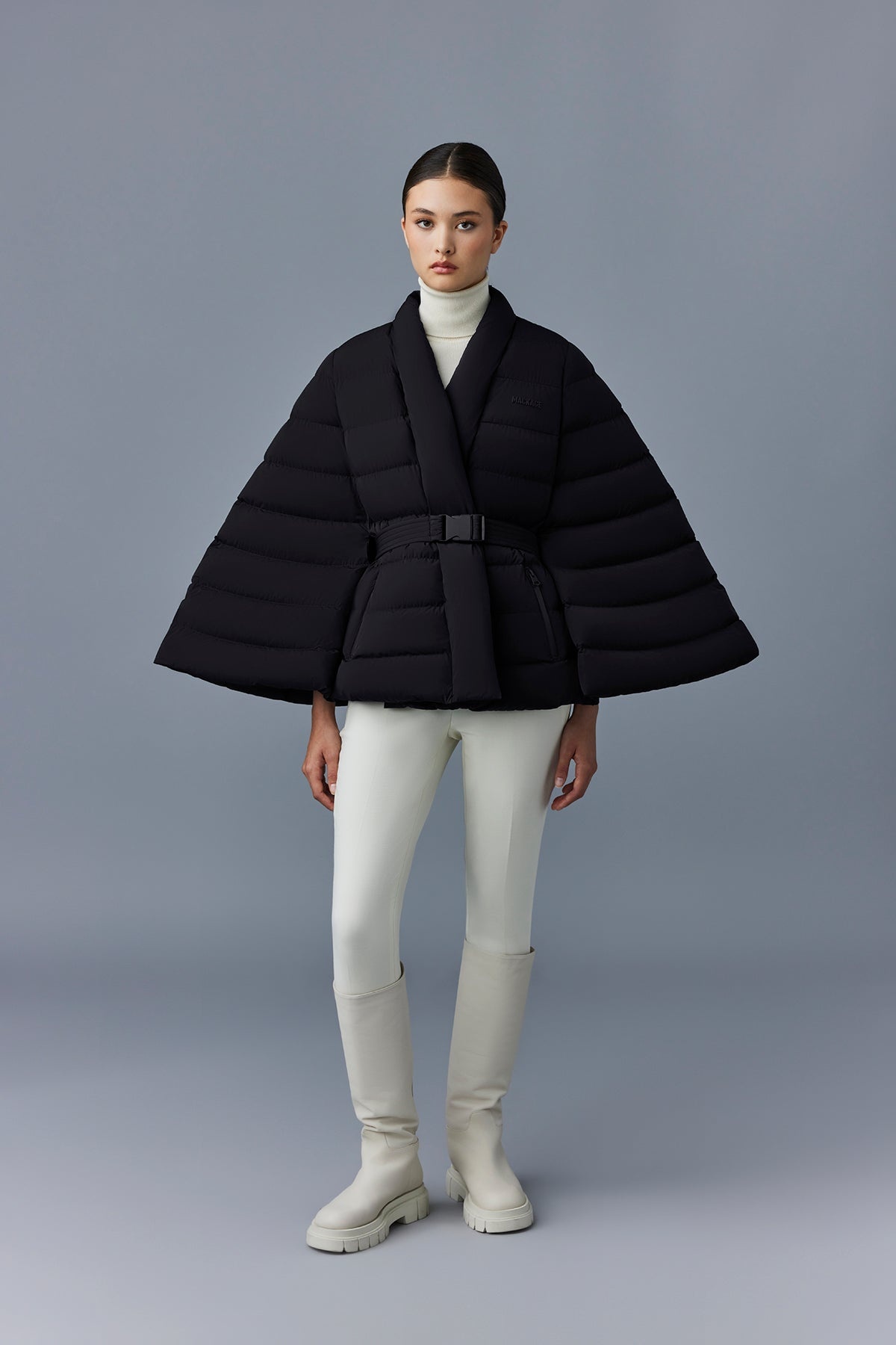 JULIETA-CITY Light down wrap coat - 3