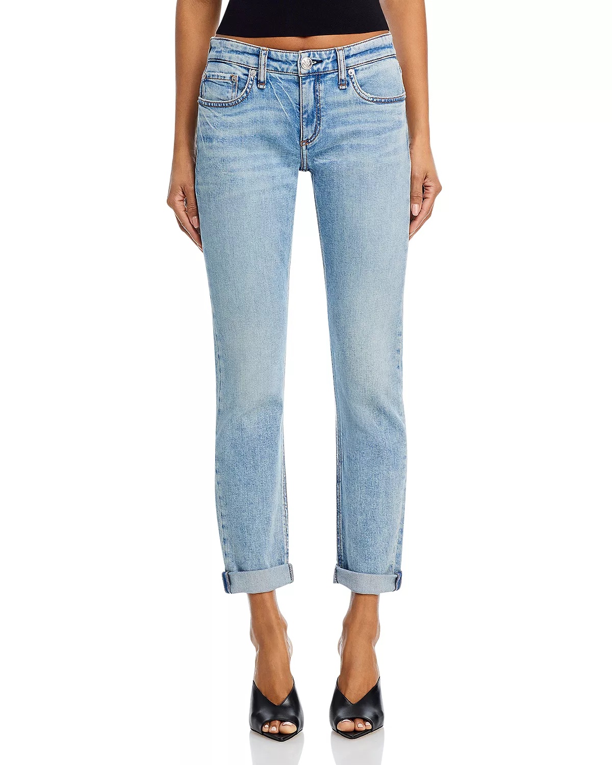 Dre Low Rise Ankle Slim Boyfriend Jeans - 8