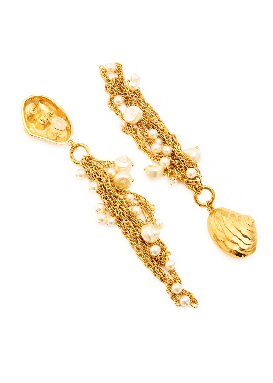 Chloe The Chloé Shells Embellished Drop Earrings - 3
