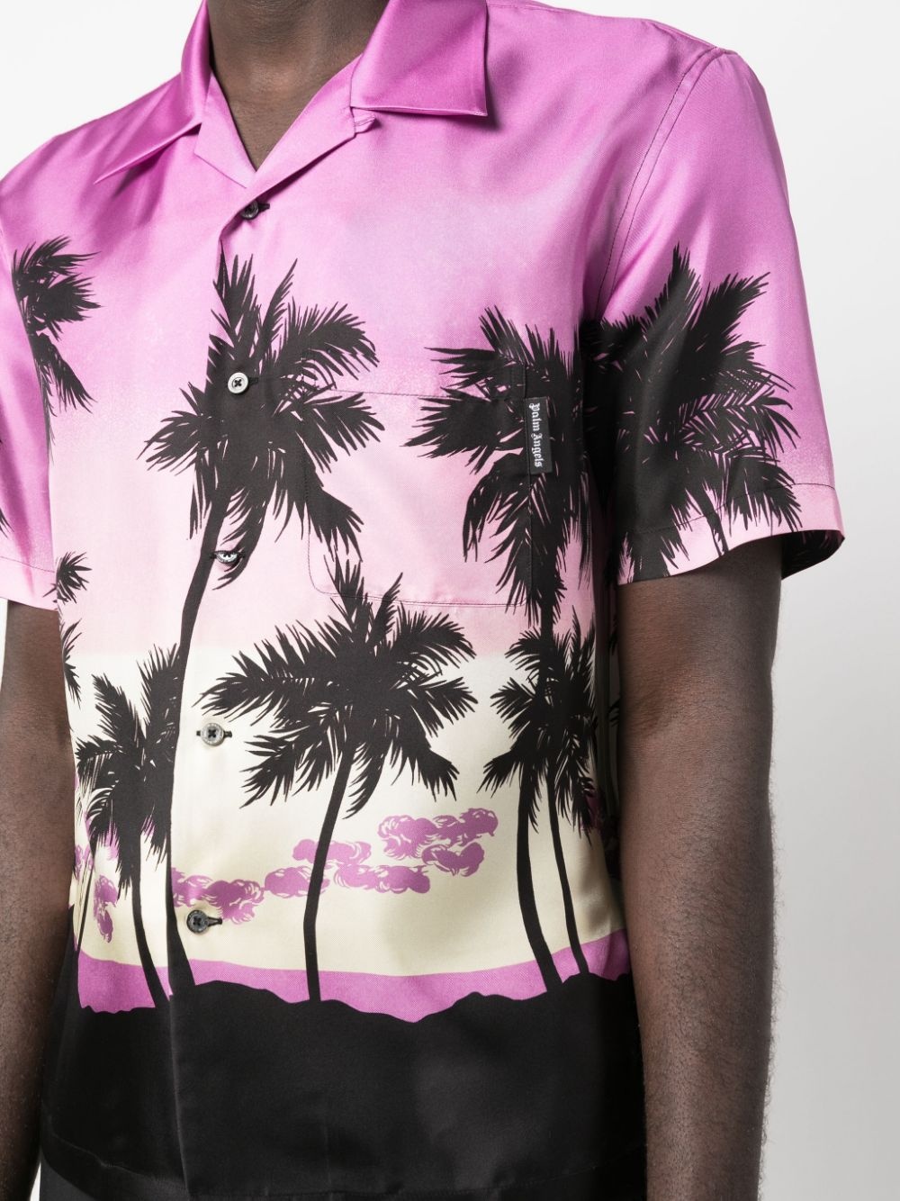 Palm Tree-print silk shirt - 5